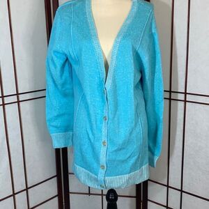 Lane Bryant cotton and angora rabbit hair blend cardigan with buttons 18/20